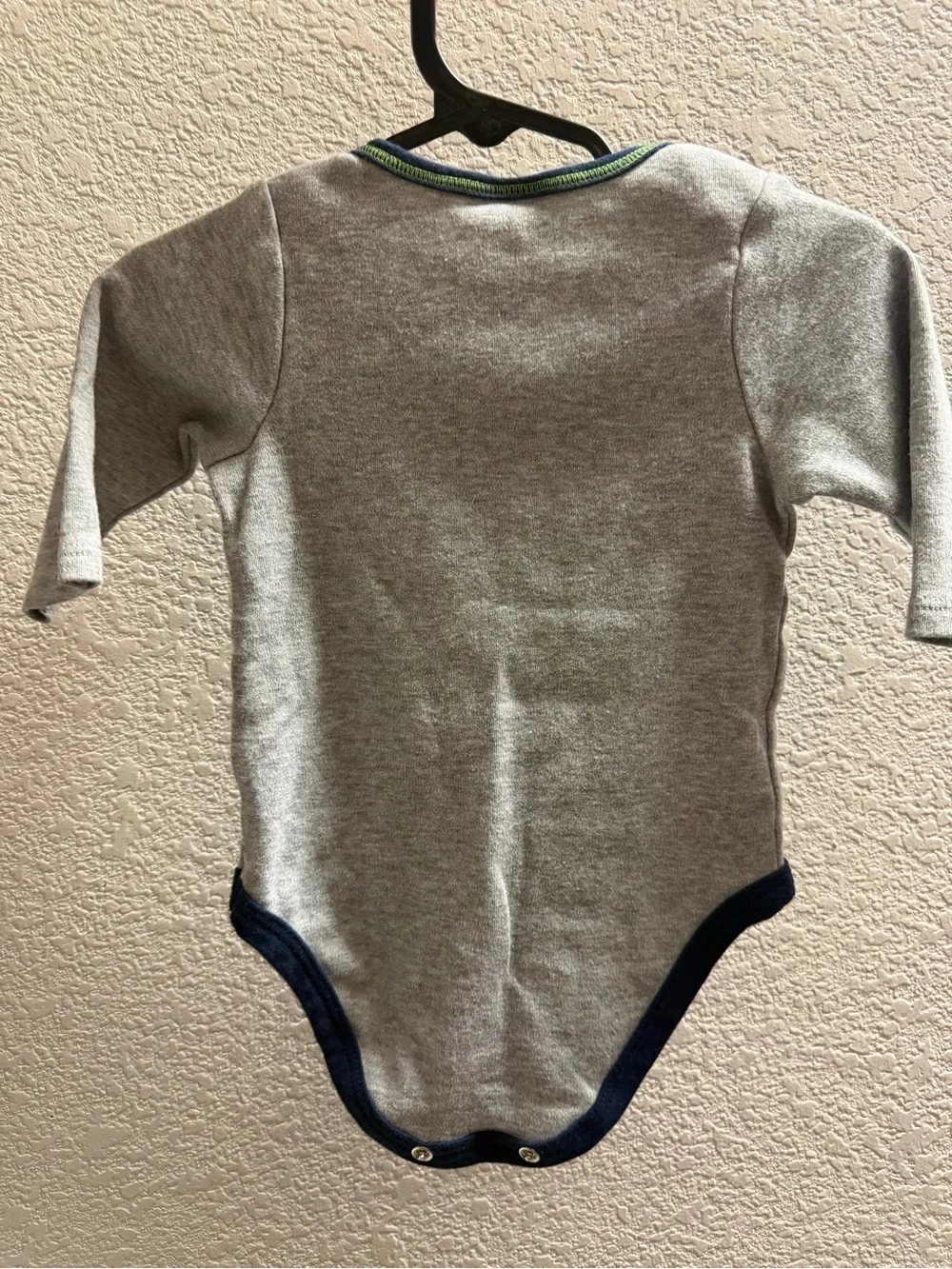 NFL Seattle Seahawks Gray & Navy Baby Bodysuit